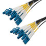 12 Strand LC/UPC to LC/UPC 9/125 SM OS2, 6.2mm Distribution Cable, 2.0mm Breakout 0.5M, LSZH - 20M