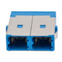 SN SC Duplex Quad Channel (8 fiber) Adapter, without  flange, Blue