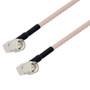 SMA Male Right Angle to SMA Male Right Angle Cable Assembly using RG316-DS Coax, 1.5 FT with HeatShrink