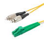 Fiber Optic Patch Cable LC/APC to FC/UPC Duplex 9/125 single mode OS2 LSZH, 3 meter