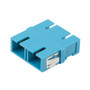 Fiber Optic Economy Coupler, SC, duplex single mode, plastic body, PEI clip, ceramic sleeve, no flange