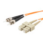 Fiber Optic Patch Cable SC to ST Duplex 50/125 multimode OM2 LSZH, 3 meter