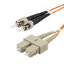 Fiber Optic Patch Cable SC to ST Duplex 62.5/125 multimode OM1 OFNP, 2 meter