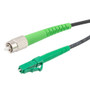 Fiber Optic Patch Cable FC/APC to LC/APC Simplex 9/125 SMF G.652.D 3.0mm Black, (LSZH) w/ internal spiral armor, 2 meter