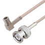 SMB Plug Right Angle to BNC Male Cable Assembly using RG316-DS Coax, 1.5 FT , LF Solder
