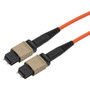 MPO w/ pins to MPO w/ pins, 12 Fiber, Type A, 50/125 OM2 MMF, OFNP Jacket, 5 Meter