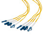4 Strand LC/UPC-LC/UPC Single Mode OS2 Distribution Cable, 4.8mm PVC Jacket, 2.0mm breakout at 0.5M - 5 meters