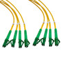 4 Strand LC/APC-LC/APC Single Mode OS2 Distribution Cable, 4.8mm PVC Jacket, 2.0mm breakout at 0.5M - 5 meters