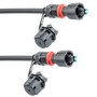 Fiber optic, IP68 Hybrid LC/UPC (2x 12AWG pin contacts) to IP68 Hybrid LC/UPC, OM3, 10.5mm LSZH, 5 meter cable assembly