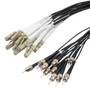12 Strand LC/UPC to ST/UPC 50/125 OM3, 6.2mm Distribution Cable, 2.0mm Breakout 0.5M, LSZH - 20M