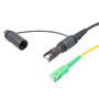 Fiber Optic Outdoor patch cable, Simplex SMF(G.657.A2), Mini-IP SC/APC to single SC/APC with 5.0mm LSZH jacket, 5M