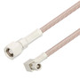 SMC Plug to SMC Plug Right Angle Cable Assembly using RG316 Coax, 3 FT , LF Solder
