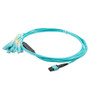 MPO PC w/o Pins to 10xSN (20 strand) UPC Cable Assembly, Multimode OM3, Riser Rated, 5 Meter