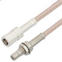 SMB Plug to SMB Jack Bulkhead Cable Assembly using RG316 Coax, 3 FT , LF Solder