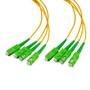 4 Strand SC/APC-SC/APC Single Mode OS2 Distribution Cable, 4.8mm Plenum Jacket, 2.0mm breakout at 0.5M - 5 meters