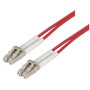 OM2 50/125, Multimode Fiber Cable, Dual LC / Dual LC, Red 4.0m