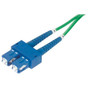 9/125, Single Mode Fiber Cable, Dual SC / Dual SC, Green 4.0m