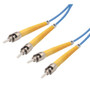 9/125, Single Mode Fiber Cable, Dual ST / Dual ST, Blue 2.0m