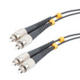 Fiber Optic Patch Cable FC/UPC to FC/UPC Duplex 9/125 SMF G.652.D 4.8mm Black, (LSZH) w/internal spiral armor, 15 meter