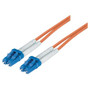 9/125, Single Mode Fiber Cable, Dual LC / Dual LC, Orange 5.0m