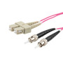 Fiber Optic Patch Cable SC to ST Duplex 50/125 multimode OM4 LSZH, 2 meter