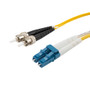 Fiber Optic Patch Cable LC to ST Duplex 9/125 single mode OS1 OFNP, 5 meter