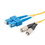 Fiber Optic Patch Cable FC to SC Duplex 9/125 single mode OS1 LSZH, 15 meter