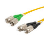 Fiber Optic Patch Cable FC/APC to FC/UPC Duplex 9/125 single mode OS2 LSZH, 15 meter