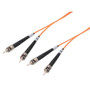OM2 50/125, Multimode Fiber Optic Cable, Dual ST / Dual ST, 3.0m