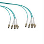 4 Strand LC/UPC-LC/UPC OM3 Multimode Distribution Cable, 4.8mm Riser Jacket, 2.0mm breakout at 0.5M - 10 meters