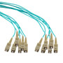 6 Strand SC/UPC-SC/UPC OM3 Multimode Distribution Cable, 5.0mm Riser Jacket, 2.0mm breakout at 0.5M - 5 meters