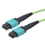 MPO w/ pins to MPO w/ pins, 8 Fiber, Type A, 100GB 50/125 OM5 MMF, OFNP Jacket, 5 Meter