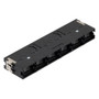 MPO 6 Port Cluster Adapter, 12F/24F, High Density Reduced Height, Key up-Key Down, No Flange, Black, Black