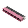 MPO 6 Port Cluster Adapter, 12F/24F, High Density Reduced Height, Key up-Key Down, No Flange, Black, Heather Violet