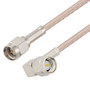 SMA Male to SMA Male Right Angle Cable Assembly using RG316-DS Coax, 2 FT , LF Solder