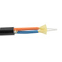1-Meter Interval OM3 MMF 50/125 2-count Breakout Fiber Cable 2.5mm OD Bend-Insensitive Black OFNR