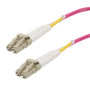 Fiber Optic Patch Cable LC to LC Duplex 50/125 multimode OM4 OFNP, 5 meter