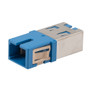 Fiber Coupler, SC/SC Simplex, Translucent Internal Shutter, Side Spring, No Flange, Blue