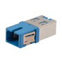 Fiber Coupler, SC/SC Simplex, White Internal Shutter, Side Spring, No Flange, Blue