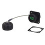 Ruggedized LC IP68 Flange Mount Receptacle, Duplex, Single Mode APC Polish w/ Dust Cap