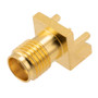 RF PCB Connector, SMA, Female,  Up to 18 GHz, Edge Mount, Straight, 0.039 inch PCB Thickness, 0.020 inch pin diameter