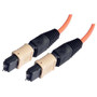 MPO w/ pins to MPO w/ pins, 12 Fiber Ribbon, OM1 62.5/125 Multimode, OFNR Jacket, Orange, 10.0m