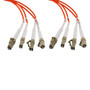 4 Strand LC/UPC-LC/UPC OM1 Multimode Distribution Cable, 4.8mm Riser Jacket, 2.0mm breakout at 0.5M - 15 meters