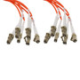6 Strand LC/UPC-LC/UPC OM1 Multimode Distribution Cable, 5.0mm Riser Jacket, 2.0mm breakout at 0.5M - 15 meters