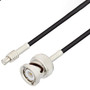 MCX Plug to BNC Male Cable Assembly using RG174 Coax, 3 FT