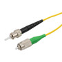 FC-APC to ST-UPC 9/125 Single mode Simplex Fiber Patch Cable, OS2, 3 Meter