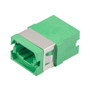Fiber Optic Coupler, MPO/MTP Connector, Type A, SC Footprint, Reduced Flange, Dual Dust Cap, Green