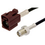 SMA Female to Bordeaux FAKRA Jack Cable Assembly using RG174 Coax, 6 FT