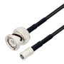 SMB Plug to BNC Male Cable Assembly using RG174 Coax, 3 FT with HeatShrink