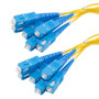 6 Strand SC/UPC-SC/UPC Single Mode OS2 Distribution Cable, 5.0mm Riser Jacket, 2.0mm breakout at 0.5M - 10 meters